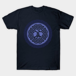 Celtic Tree of Life, blue T-Shirt